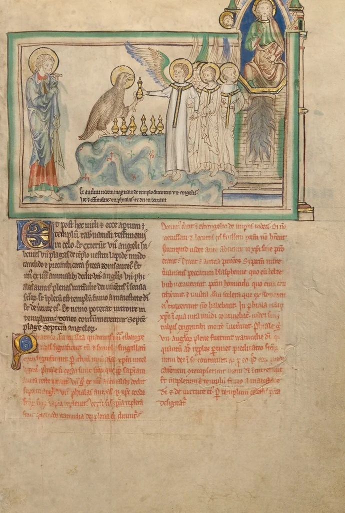An illustration from Getty Apocalypse (Ms. Ludwig III 1 (83.MC.72)), 1255, leaf 31
