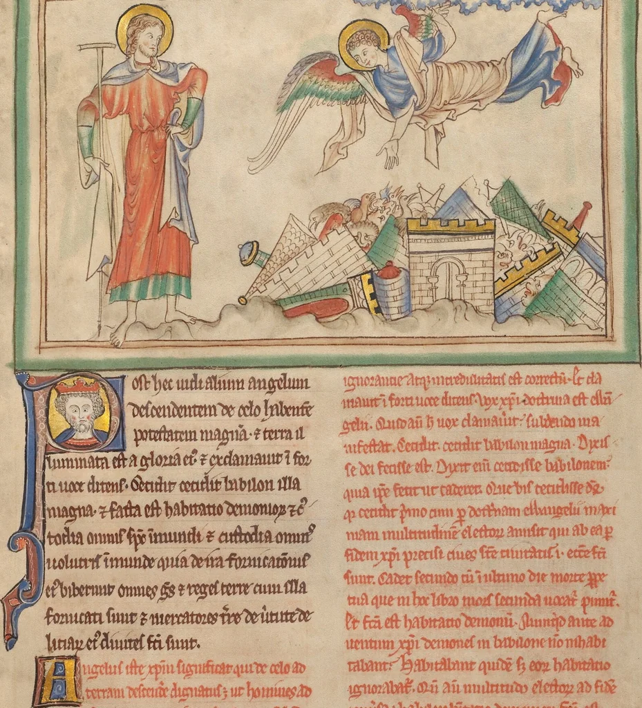 An illustration from Getty Apocalypse (Ms. Ludwig III 1 (83.MC.72)), 1255, leaf 32