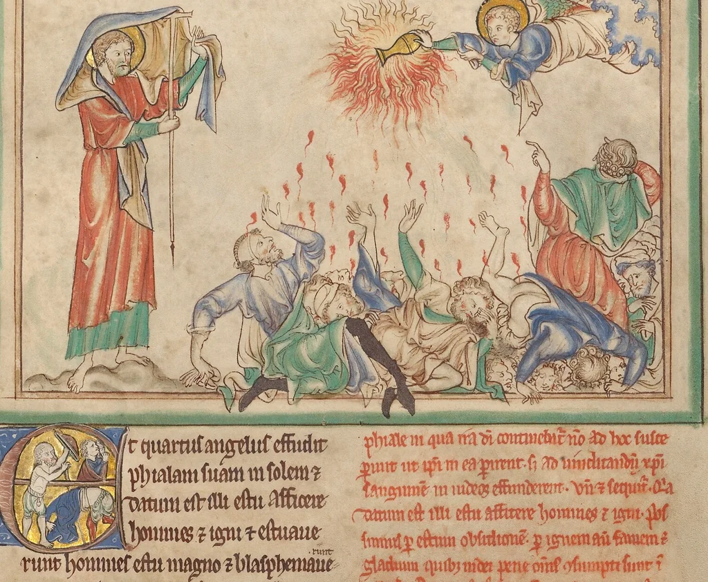 An illustration from Getty Apocalypse (Ms. Ludwig III 1 (83.MC.72)), 1255, leaf 38
