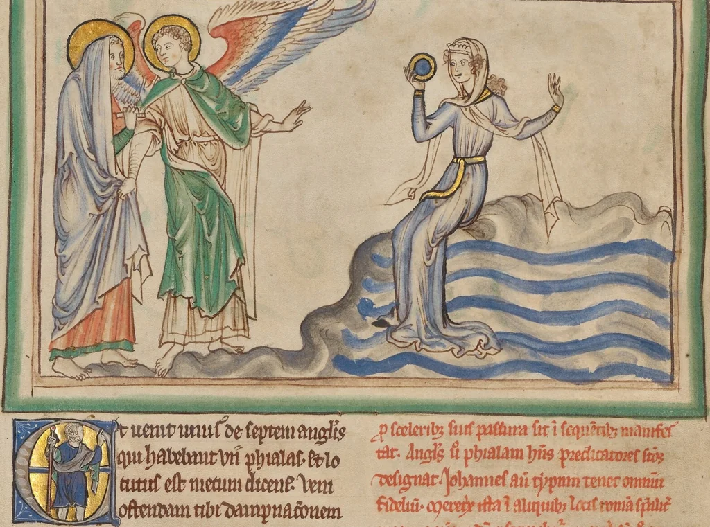 An illustration from Getty Apocalypse (Ms. Ludwig III 1 (83.MC.72)), 1255, leaf 39