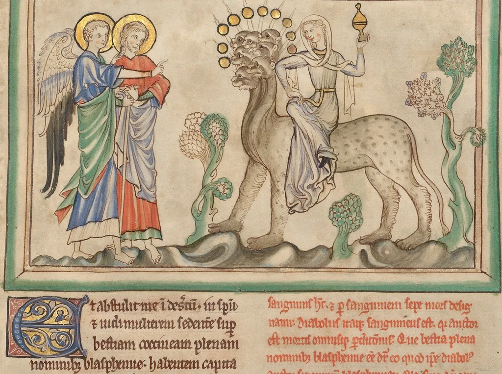 An illustration from Getty Apocalypse (Ms. Ludwig III 1 (83.MC.72)), 1255, leaf 40