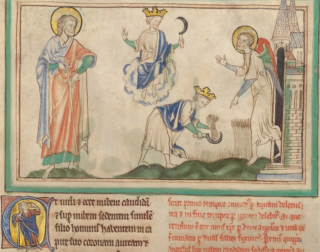 An illustration from Getty Apocalypse (Ms. Ludwig III 1 (83.MC.72)), 1255, leaf 43