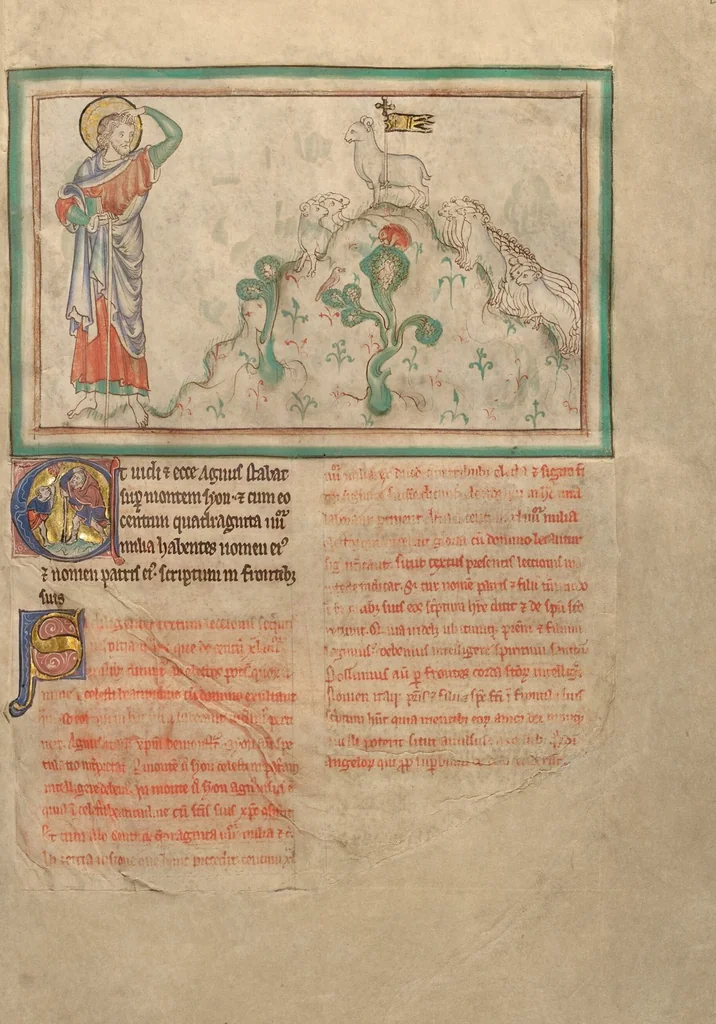 An illustration from Getty Apocalypse (Ms. Ludwig III 1 (83.MC.72)), 1255, leaf 47