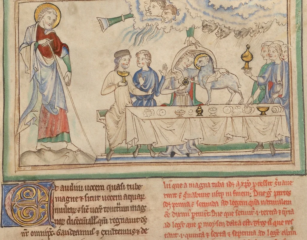 An illustration from Getty Apocalypse (Ms. Ludwig III 1 (83.MC.72)), 1255, leaf 48