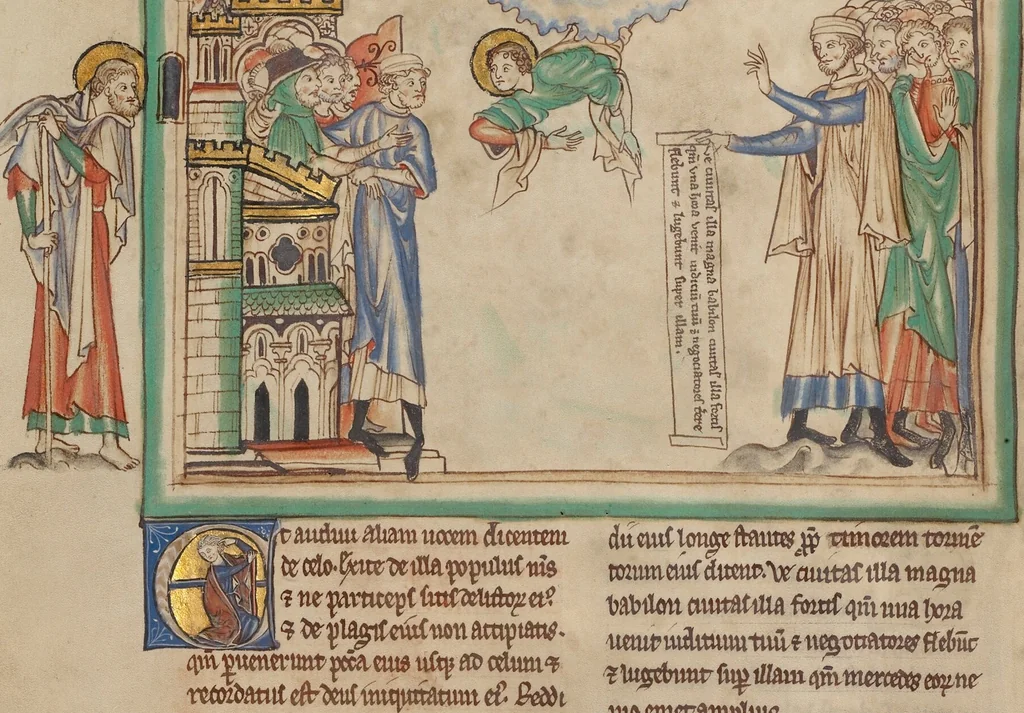 An illustration from Getty Apocalypse (Ms. Ludwig III 1 (83.MC.72)), 1255, leaf 59