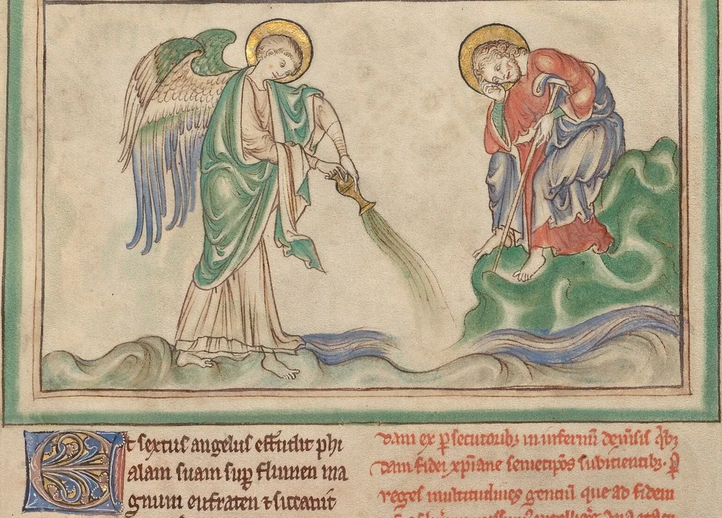 An illustration from Getty Apocalypse (Ms. Ludwig III 1 (83.MC.72)), 1255, leaf 69