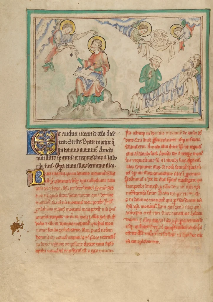 An illustration from Getty Apocalypse (Ms. Ludwig III 1 (83.MC.72)), 1255, leaf 7