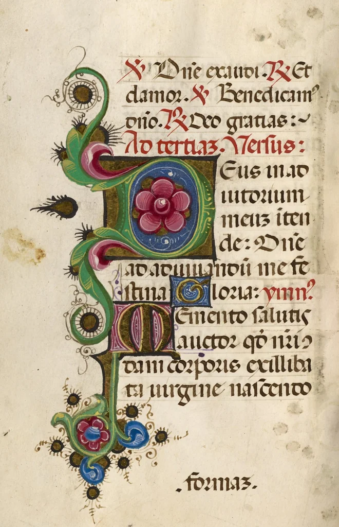 An illustration from Gualenghi-d'Este Hours, 1469, leaf 7