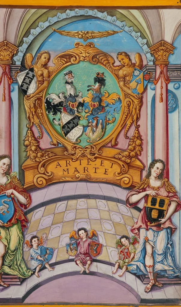 An illustration from Genealogy of the Derrer Family, 1626, leaf 10