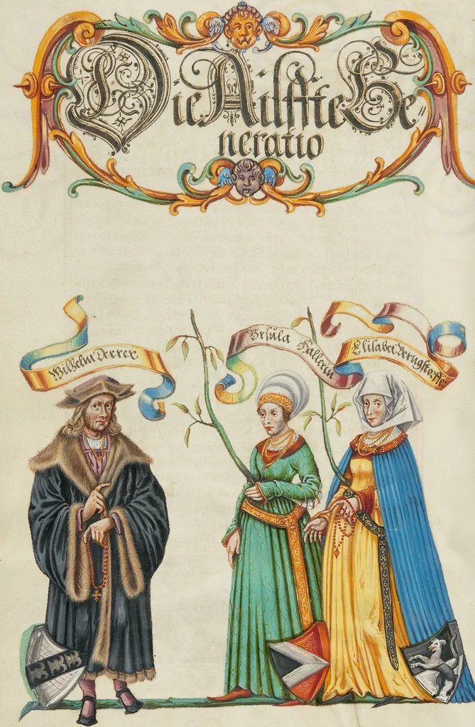 An illustration from Genealogy of the Derrer Family, 1626, leaf 13