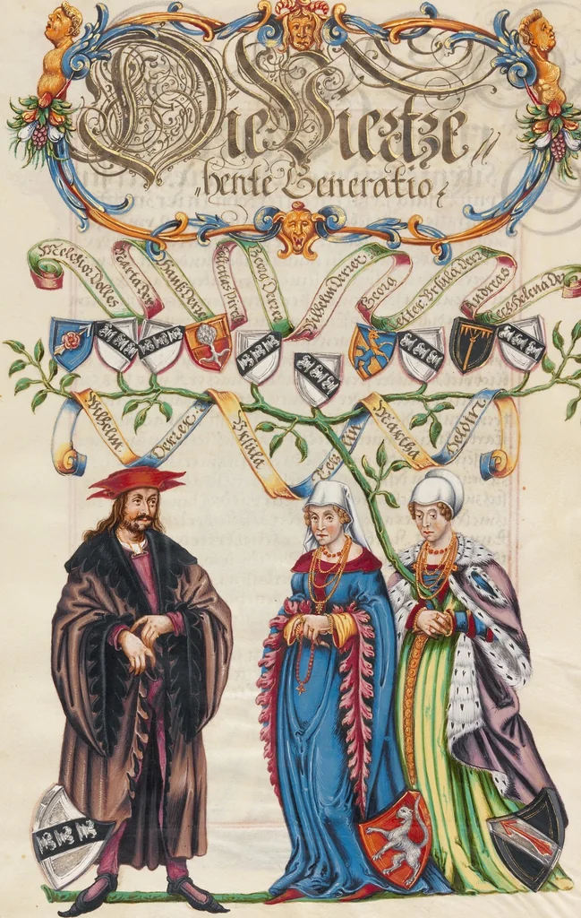 An illustration from Genealogy of the Derrer Family, 1626, leaf 20