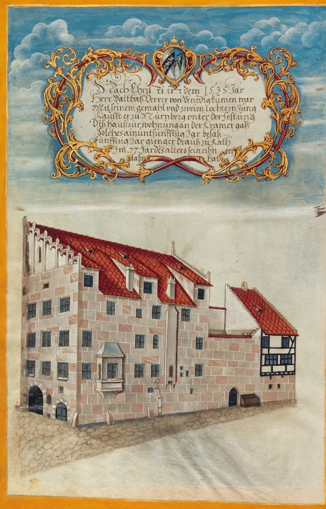 An illustration from Genealogy of the Derrer Family, 1626, leaf 28