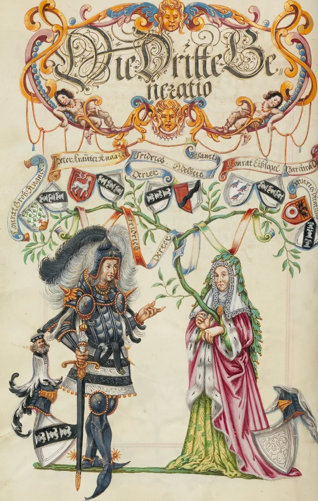 An illustration from Genealogy of the Derrer Family, 1626, leaf 39