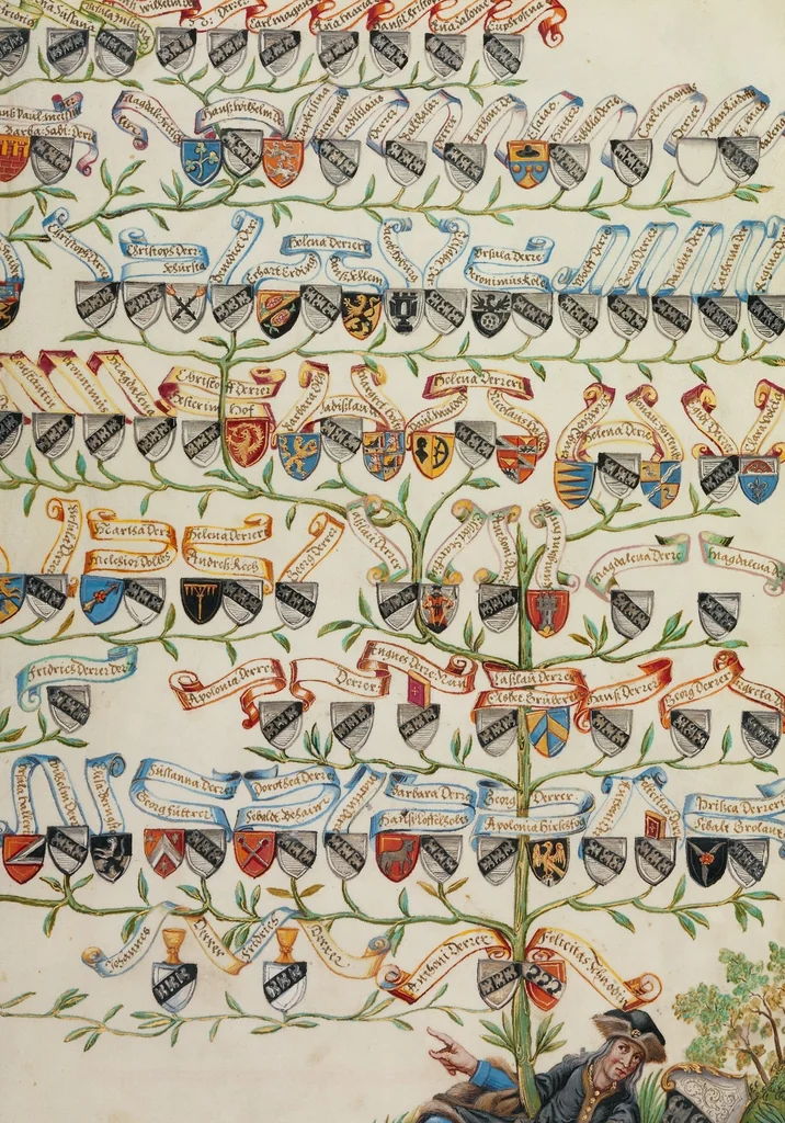 An illustration from Genealogy of the Derrer Family, 1626, leaf 5