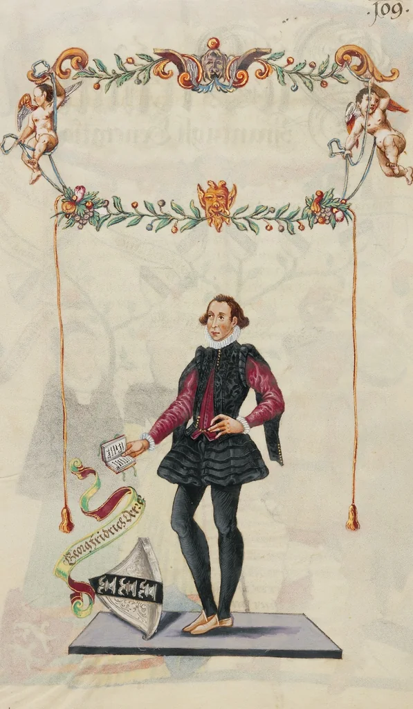 An illustration from Genealogy of the Derrer Family, 1626, leaf 7