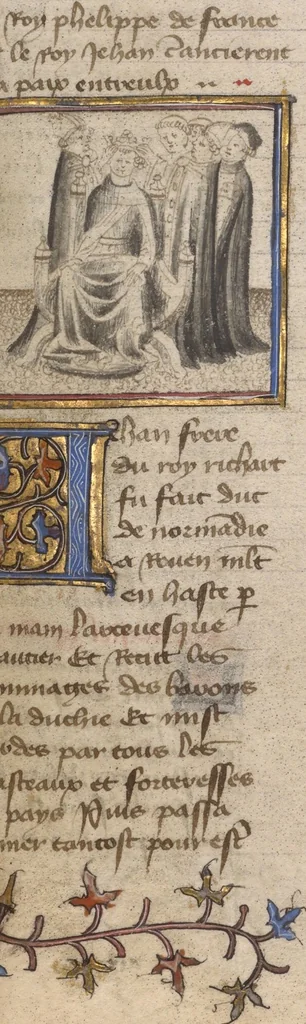 An illustration from Chronique de Normandie, 1400, leaf 10