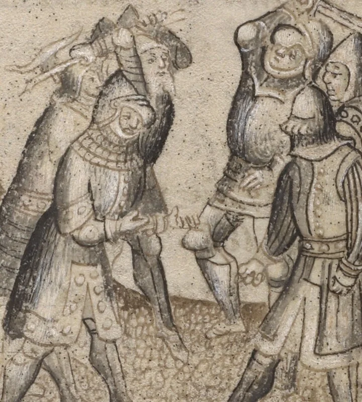 An illustration from Chronique de Normandie, 1400, leaf 2