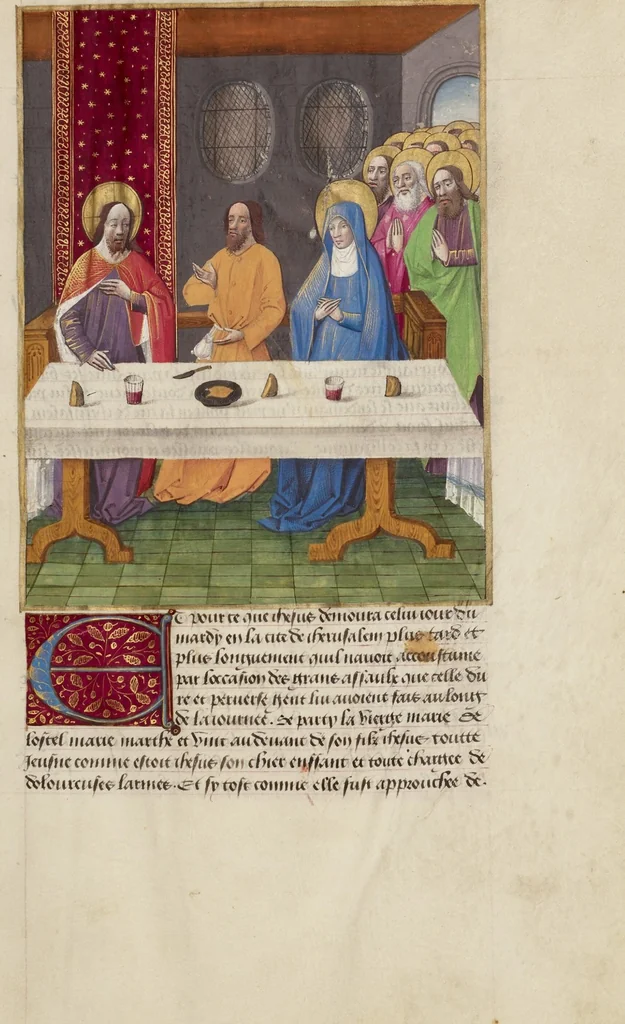 An illustration from La Passion de nostre seigneur ihesus christ, 1480, leaf 10