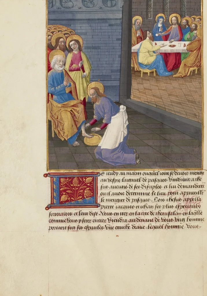 An illustration from La Passion de nostre seigneur ihesus christ, 1480, leaf 2