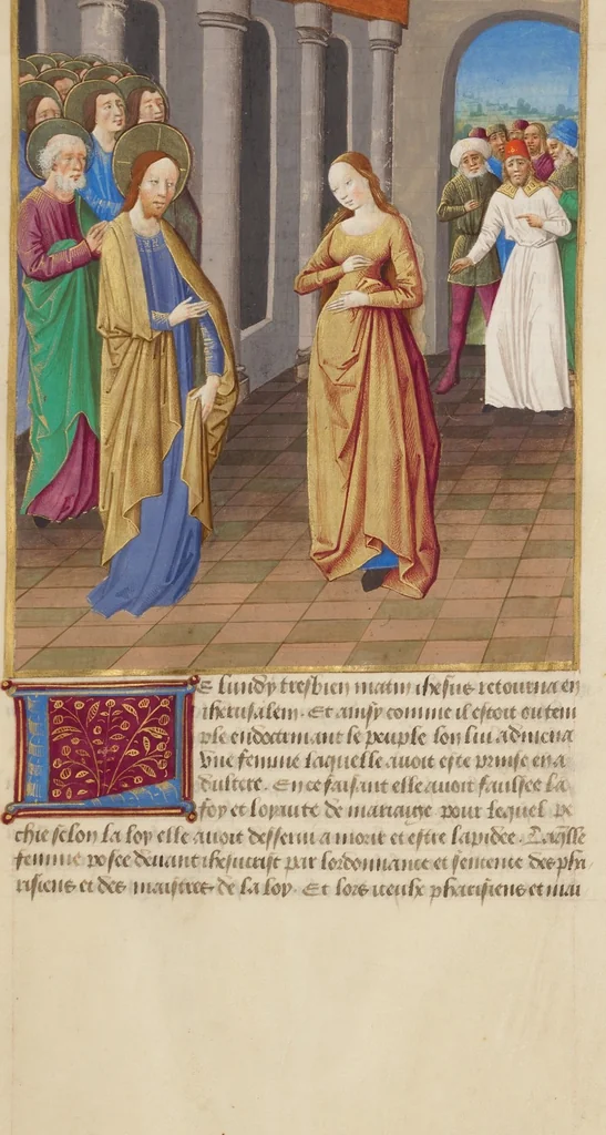 An illustration from La Passion de nostre seigneur ihesus christ, 1480, leaf 3
