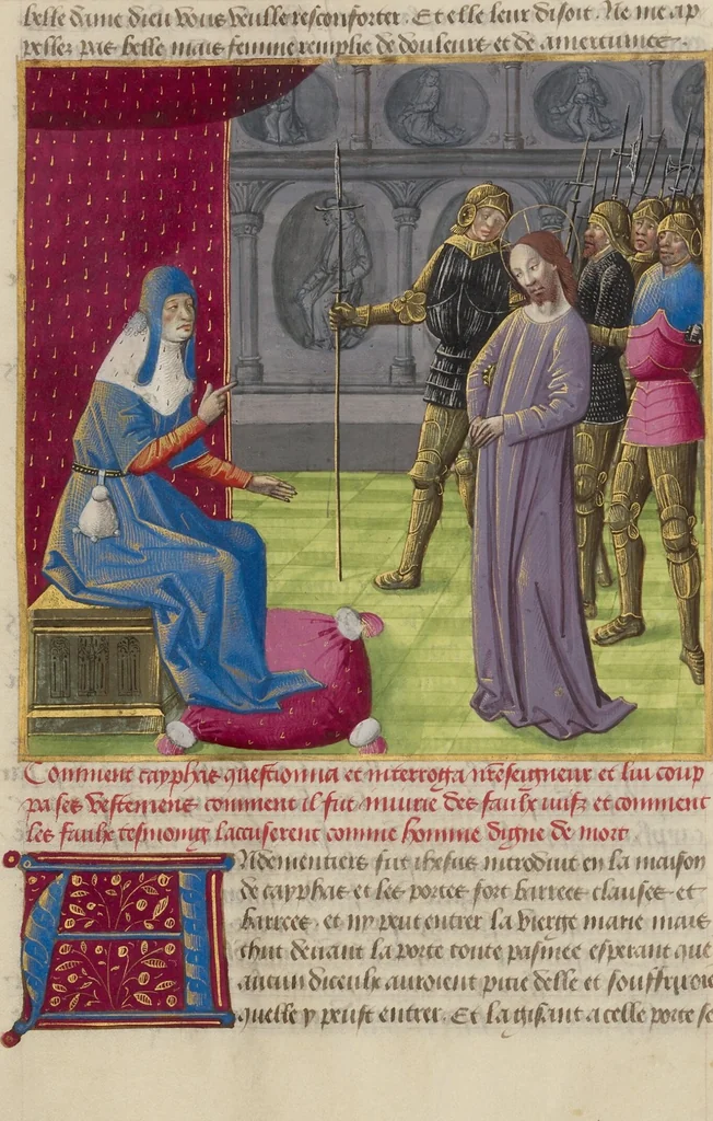 An illustration from La Passion de nostre seigneur ihesus christ, 1480, leaf 5