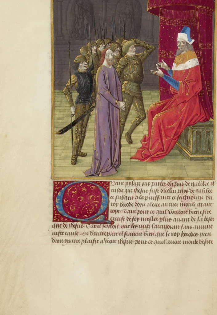An illustration from La Passion de nostre seigneur ihesus christ, 1480, leaf 6