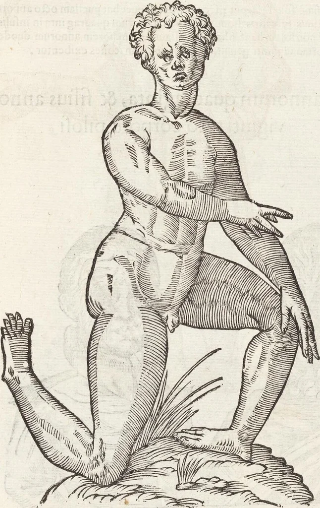 An illustration from Vlyssis Aldrovandi Patricii Bononiensis Monstrorvm Historia: cum Indice copiosissimo, 1642, leaf 33