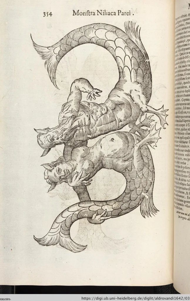 An illustration from Vlyssis Aldrovandi Patricii Bononiensis Monstrorvm Historia: cum Indice copiosissimo, 1642, leaf 372