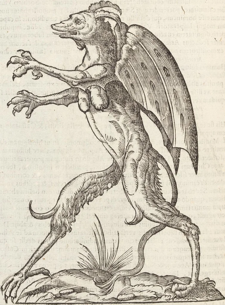 An illustration from Vlyssis Aldrovandi Patricii Bononiensis Monstrorvm Historia: cum Indice copiosissimo, 1642, leaf 382