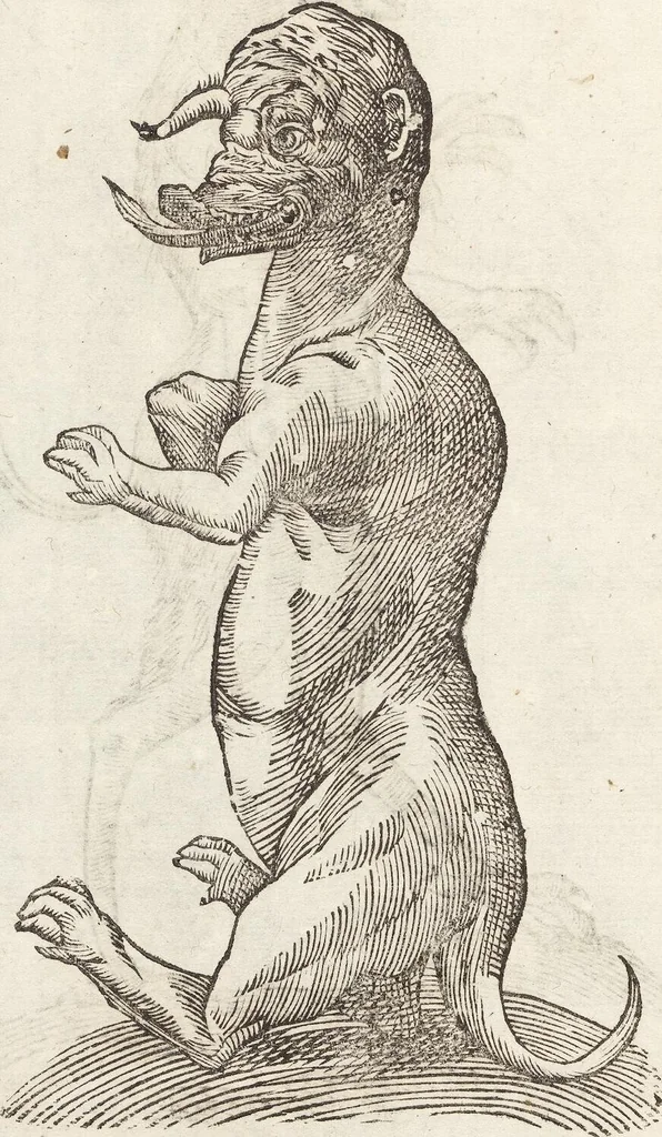 An illustration from Vlyssis Aldrovandi Patricii Bononiensis Monstrorvm Historia: cum Indice copiosissimo, 1642, leaf 396