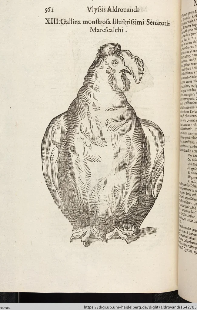 An illustration from Vlyssis Aldrovandi Patricii Bononiensis Monstrorvm Historia: cum Indice copiosissimo, 1642, leaf 580