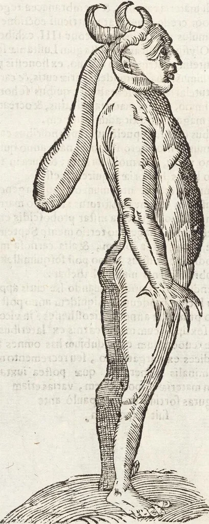 An illustration from Vlyssis Aldrovandi Patricii Bononiensis Monstrorvm Historia: cum Indice copiosissimo, 1642, leaf 604
