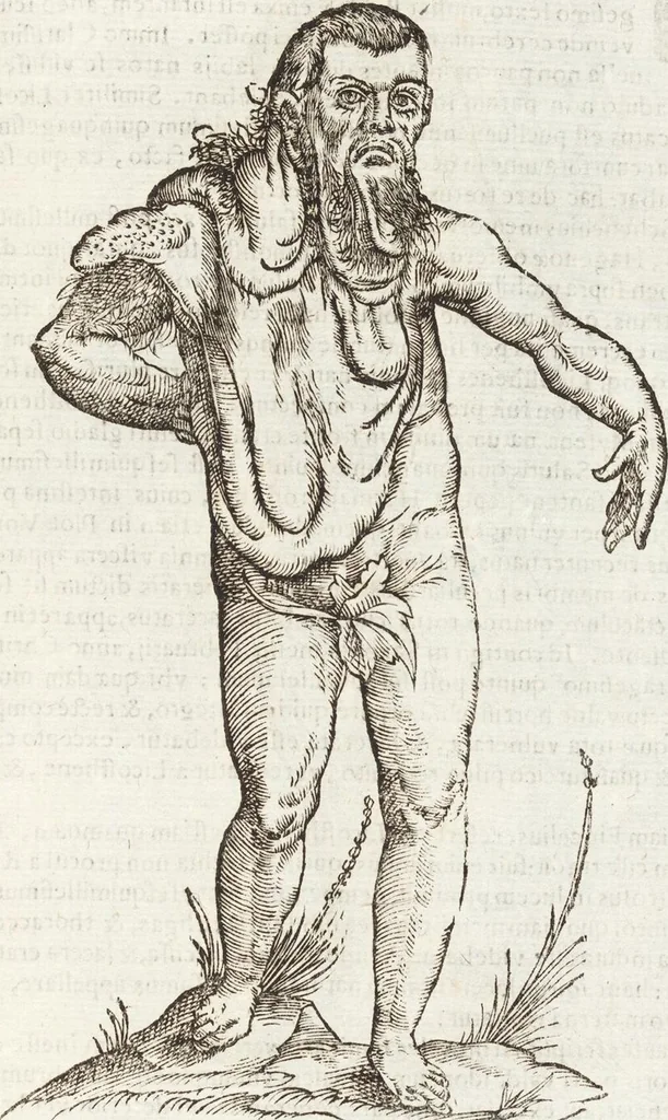 An illustration from Vlyssis Aldrovandi Patricii Bononiensis Monstrorvm Historia: cum Indice copiosissimo, 1642, leaf 605
