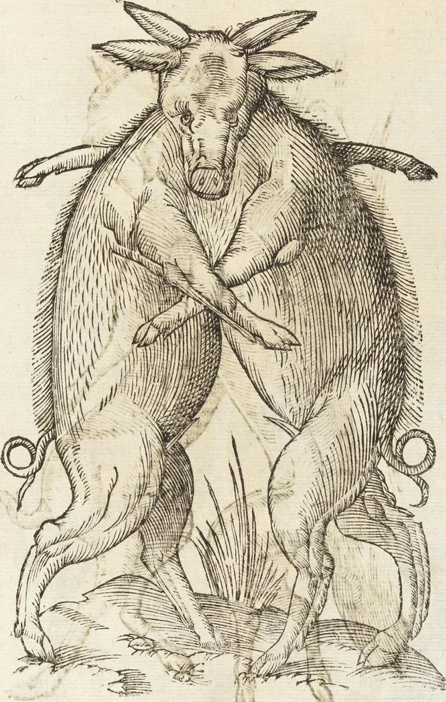 An illustration from Vlyssis Aldrovandi Patricii Bononiensis Monstrorvm Historia: cum Indice copiosissimo, 1642, leaf 635