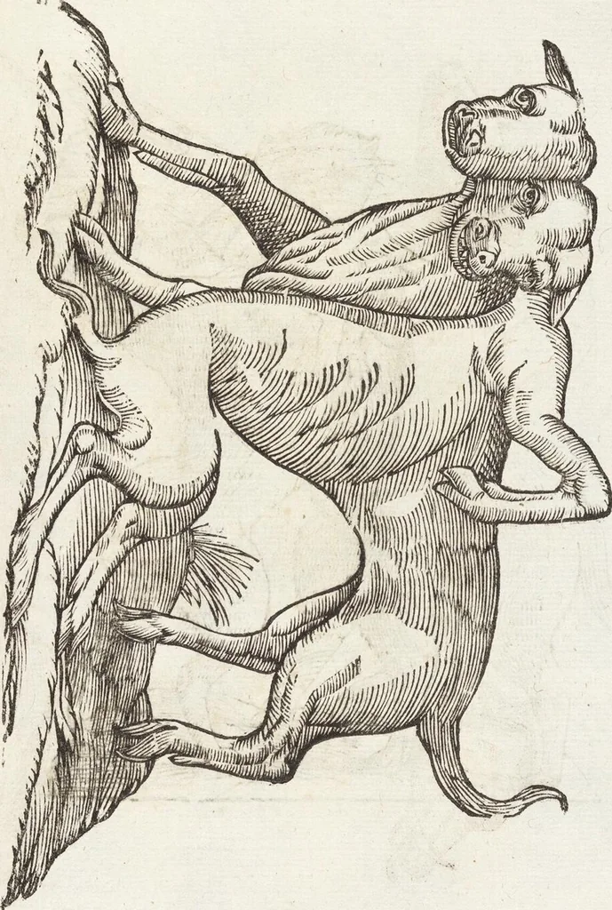 An illustration from Vlyssis Aldrovandi Patricii Bononiensis Monstrorvm Historia: cum Indice copiosissimo, 1642, leaf 675
