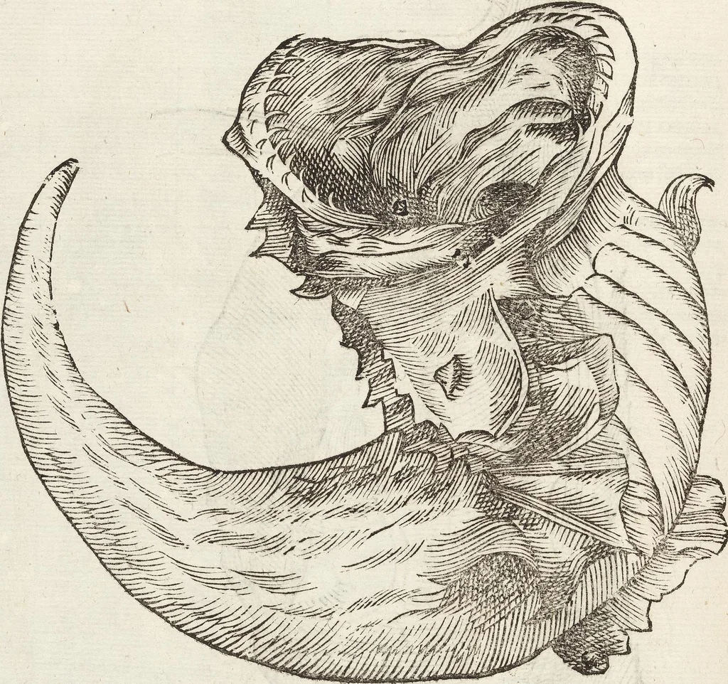 An illustration from Vlyssis Aldrovandi Patricii Bononiensis Monstrorvm Historia: cum Indice copiosissimo, 1642, leaf 868