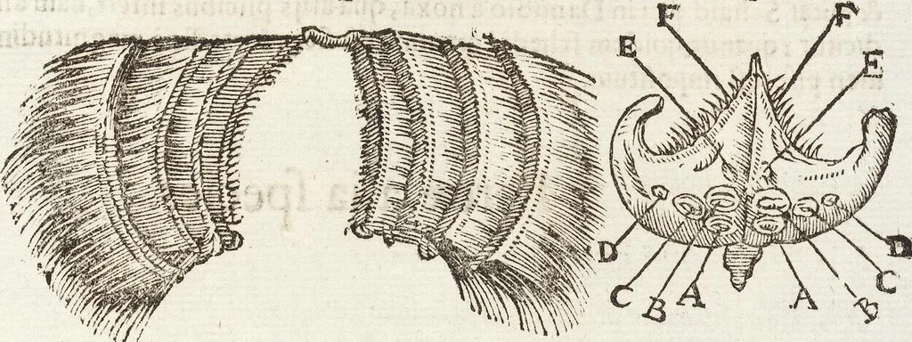 An illustration from Vlyssis Aldrovandi Patricii Bononiensis Monstrorvm Historia: cum Indice copiosissimo, 1642, leaf 887