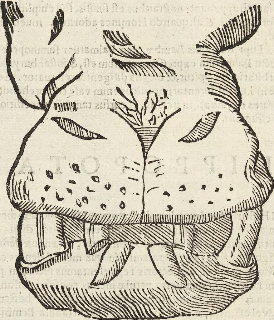 An illustration from Vlyssis Aldrovandi Patricii Bononiensis Monstrorvm Historia: cum Indice copiosissimo, 1642, leaf 936