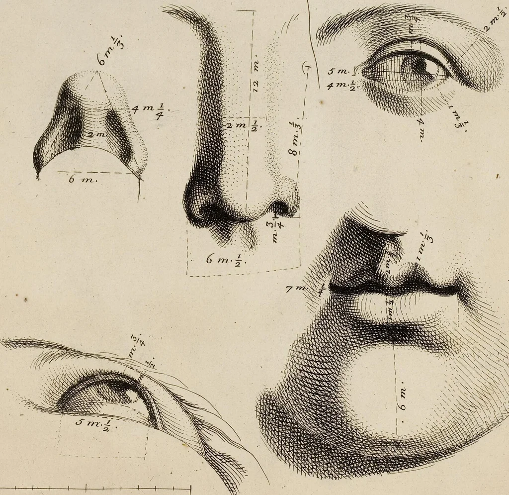 An illustration from Les Proportions Du Corps Humain: Mesurées sur les plus belles Figures de l'Antiquité, 1683, leaf 42