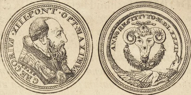 An illustration from Numismatum Modernorum Cimeliarchii Regio-Electoralis Brandenburgici Sectio Prima: continens Numismata Pontificum Romanorum, Aliorumque Ecclesiasticorum, Rariora & Elegantiora: Ære expressa & Dialogo illustrata, 1704, leaf 51