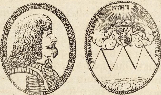 An illustration from Numismatum Modernorum Cimeliarchii Regio-Electoralis Brandenburgici Sectio Prima: continens Numismata Pontificum Romanorum, Aliorumque Ecclesiasticorum, Rariora & Elegantiora: Ære expressa & Dialogo illustrata, 1704, leaf 82