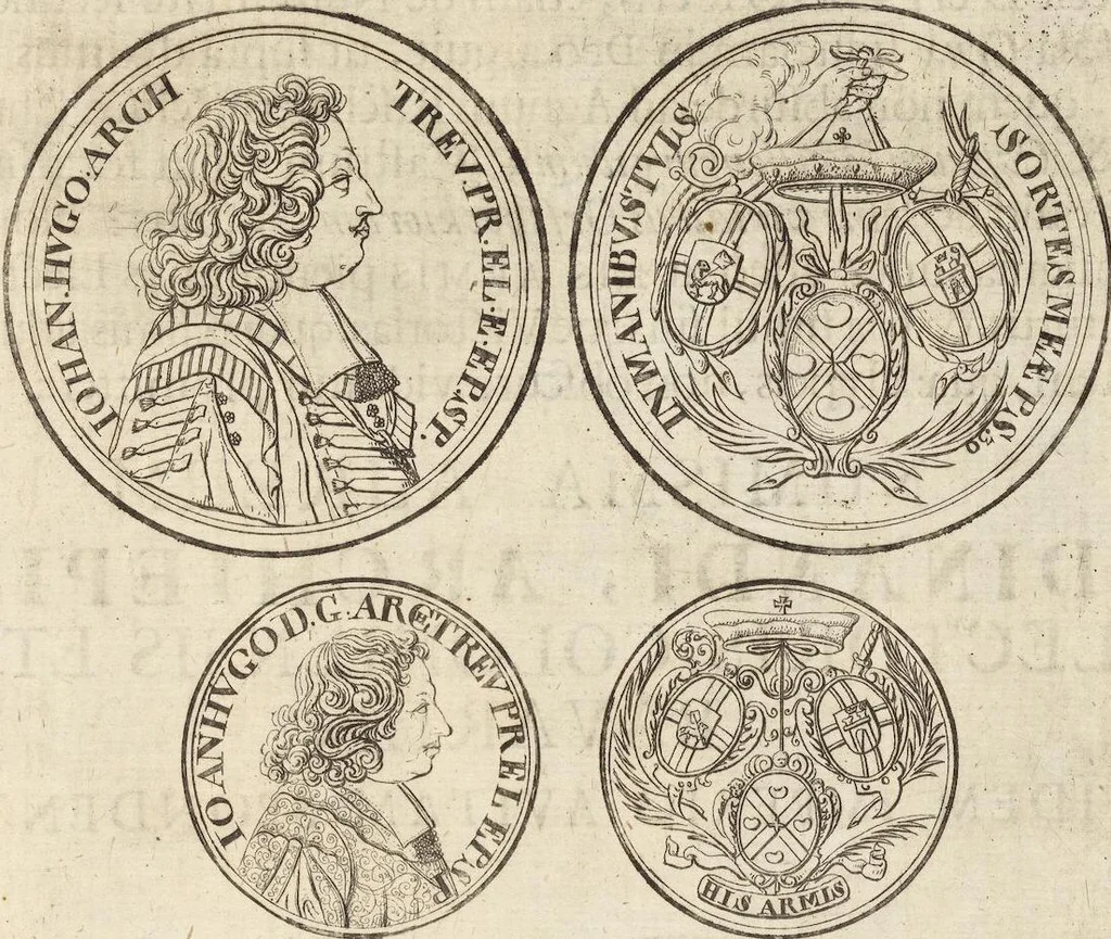 An illustration from Numismatum Modernorum Cimeliarchii Regio-Electoralis Brandenburgici Sectio Prima: continens Numismata Pontificum Romanorum, Aliorumque Ecclesiasticorum, Rariora & Elegantiora: Ære expressa & Dialogo illustrata, 1704, leaf 83