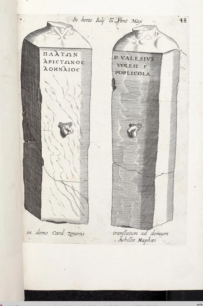 An illustration from (Band 6): VI. pars. Antiquitatum Romanarum: sive IV. tomus inscriptionum & monumentorum ..., 1602, leaf 100