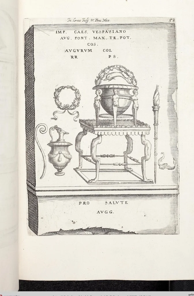 An illustration from (Band 6): VI. pars. Antiquitatum Romanarum: sive IV. tomus inscriptionum & monumentorum ..., 1602, leaf 110