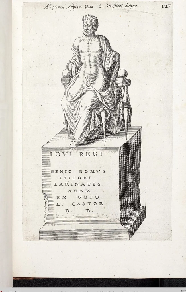 An illustration from (Band 6): VI. pars. Antiquitatum Romanarum: sive IV. tomus inscriptionum & monumentorum ..., 1602, leaf 179