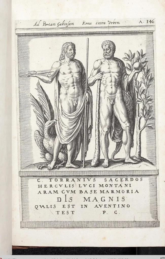 An illustration from (Band 6): VI. pars. Antiquitatum Romanarum: sive IV. tomus inscriptionum & monumentorum ..., 1602, leaf 198