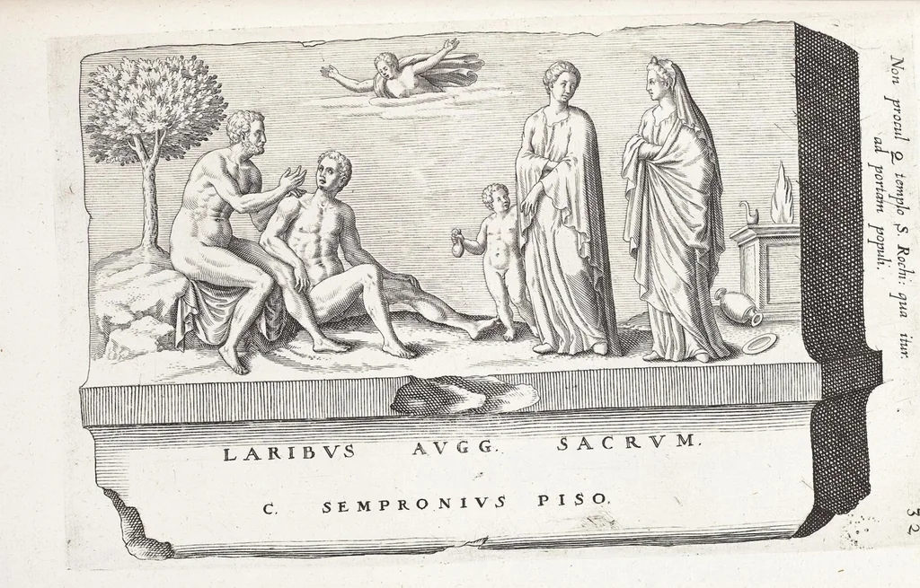 An illustration from (Band 6): VI. pars. Antiquitatum Romanarum: sive IV. tomus inscriptionum & monumentorum ..., 1602, leaf 84