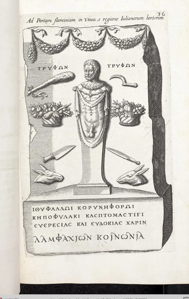 An illustration from (Band 6): VI. pars. Antiquitatum Romanarum: sive IV. tomus inscriptionum & monumentorum ..., 1602, leaf 88