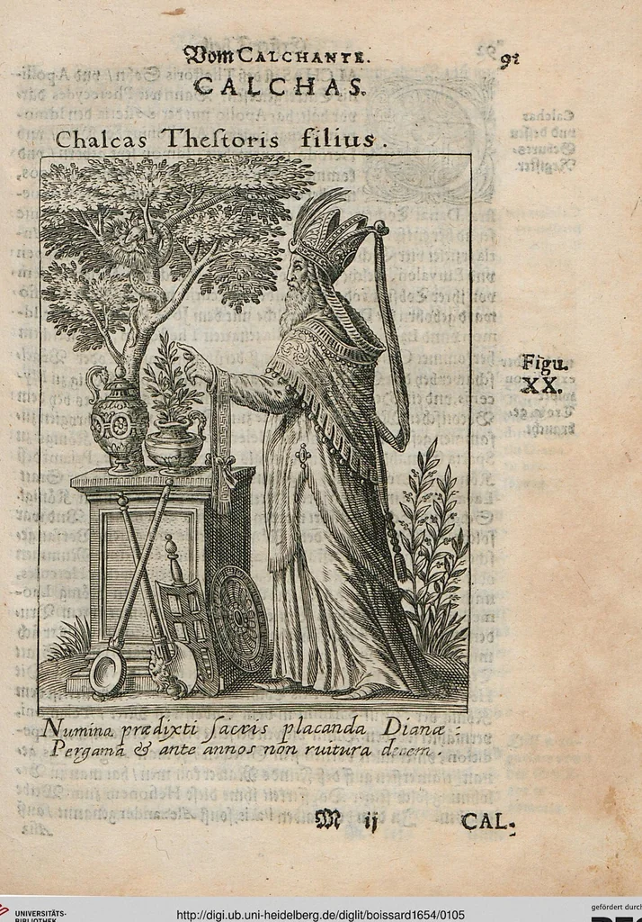 An illustration from Deorvm Fatidicorvm Synopsis Historica / Beschreibung aller vornembsten Heydnischen Oracvlorvm, 1654, leaf 105