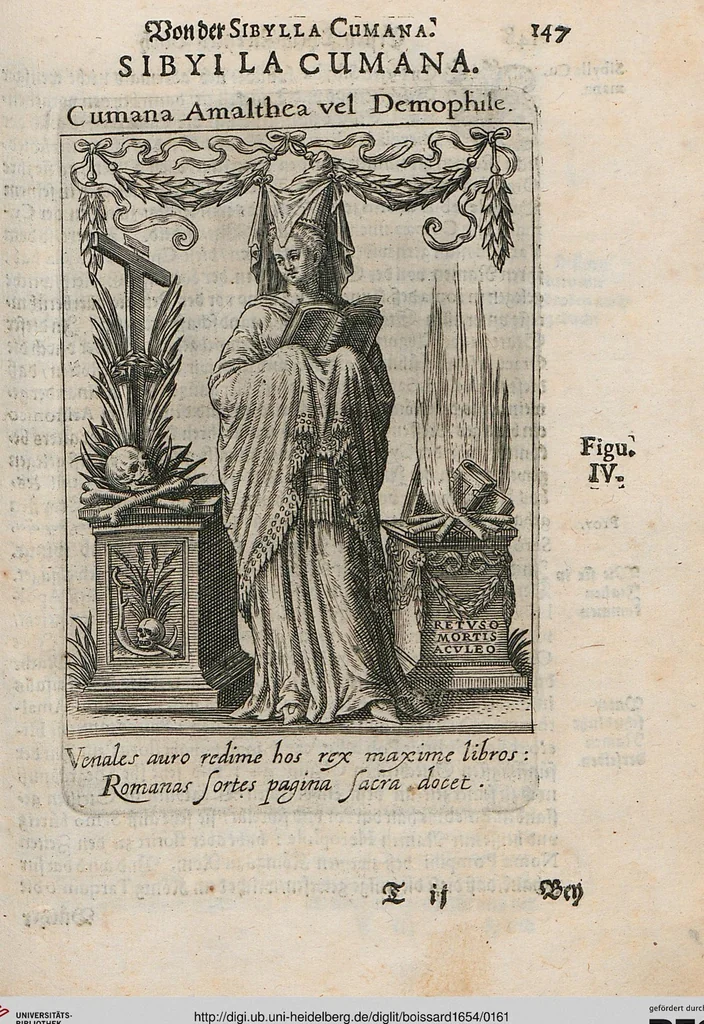 An illustration from Deorvm Fatidicorvm Synopsis Historica / Beschreibung aller vornembsten Heydnischen Oracvlorvm, 1654, leaf 161